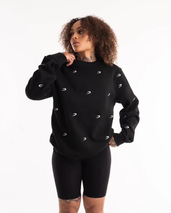 ALL OVER STRIKE SWEATSHIRT BLK