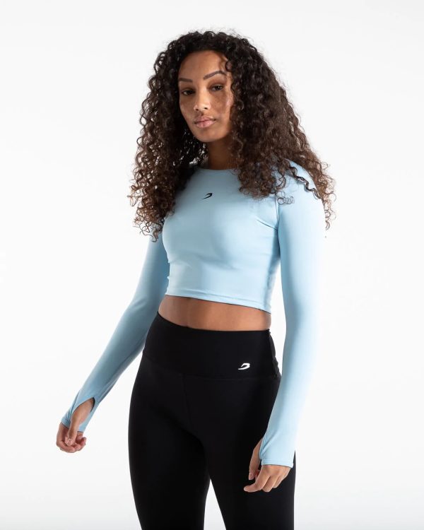 CROP TOP LONG SLEEVE BBLUE