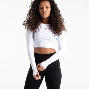 CROP TOP LONG SLEEVE WHT