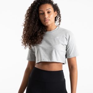 CROPPED STRIKE T SHIRT GREY