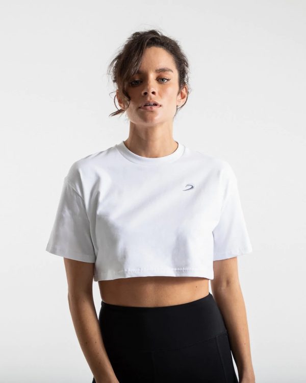 CROPPED STRIKE T SHIRT WHT