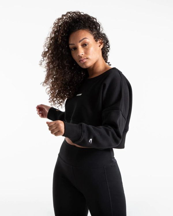 JOHNSON CROPPED SWEATSHIRT BLK