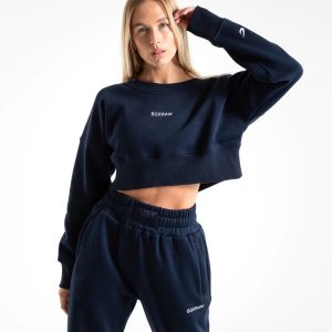 JOHNSON CROPPED SWEATSHIRT NVY