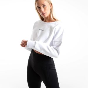 JOHNSON CROPPED SWEATSHIRT WHT