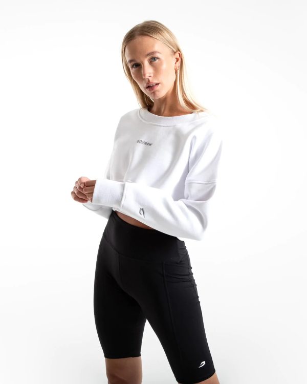 JOHNSON CROPPED SWEATSHIRT WHT