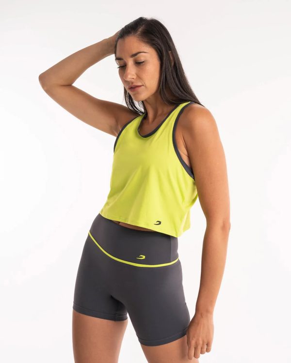 LIME VALARIE CROPPED TANK