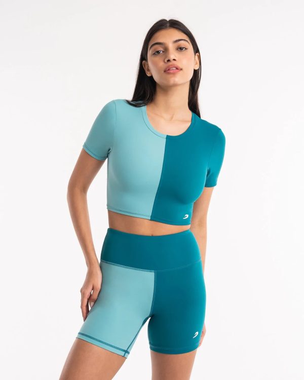 LISA CROP TOP TEAL