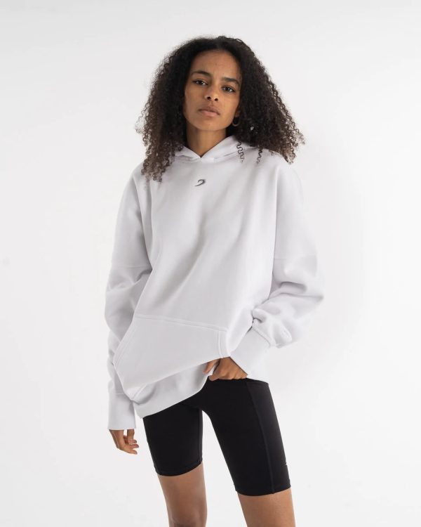 OVERSIZED STRIKE HOODIE WHITE