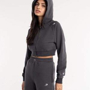 WINSTONE CROPPED ZIP HOODIE