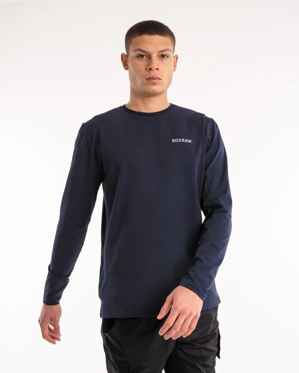 BOXRAW LONG SLEEVE T SHIRTNAVY